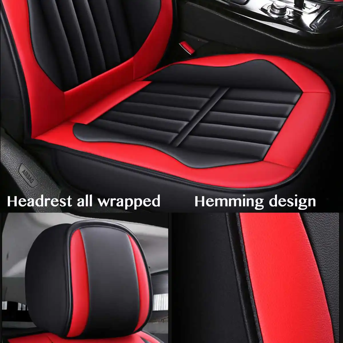 11PCS 5 Seats Car Seat Covers PU Leather Cushion Cover Full Set Protector Pad Universal For Sedan SUV Truck | Автомобили и