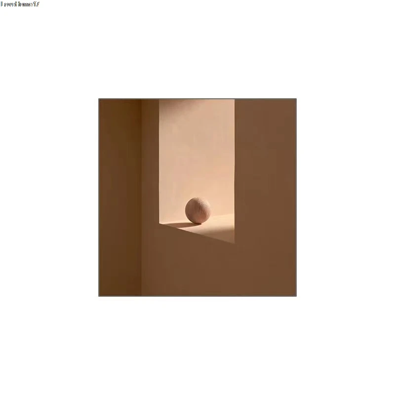 

Modern Art Leaf Fashion Beautiful Simple Yellow Round Ball Window Room Decoration Frameless Canvas Oil Painting Poster