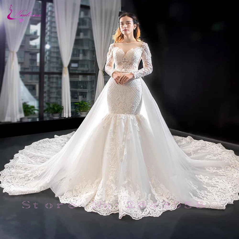 Waulizane 2020 платье для невесты с длинным рукавом|Свадебные платья| |