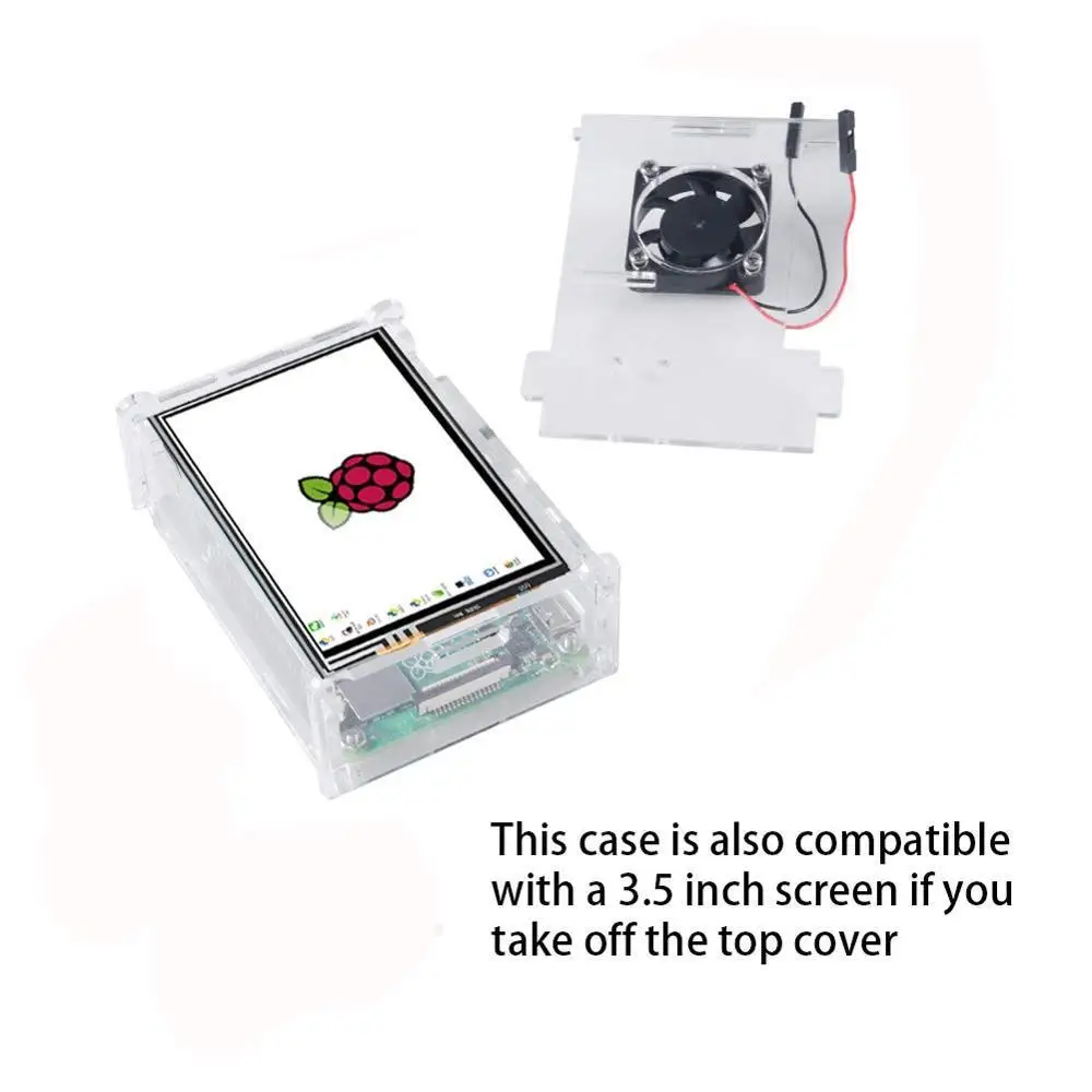 Чехол Raspberry Pi 4 B для установки камеры с радиатором чехол охлаждающий вентилятор