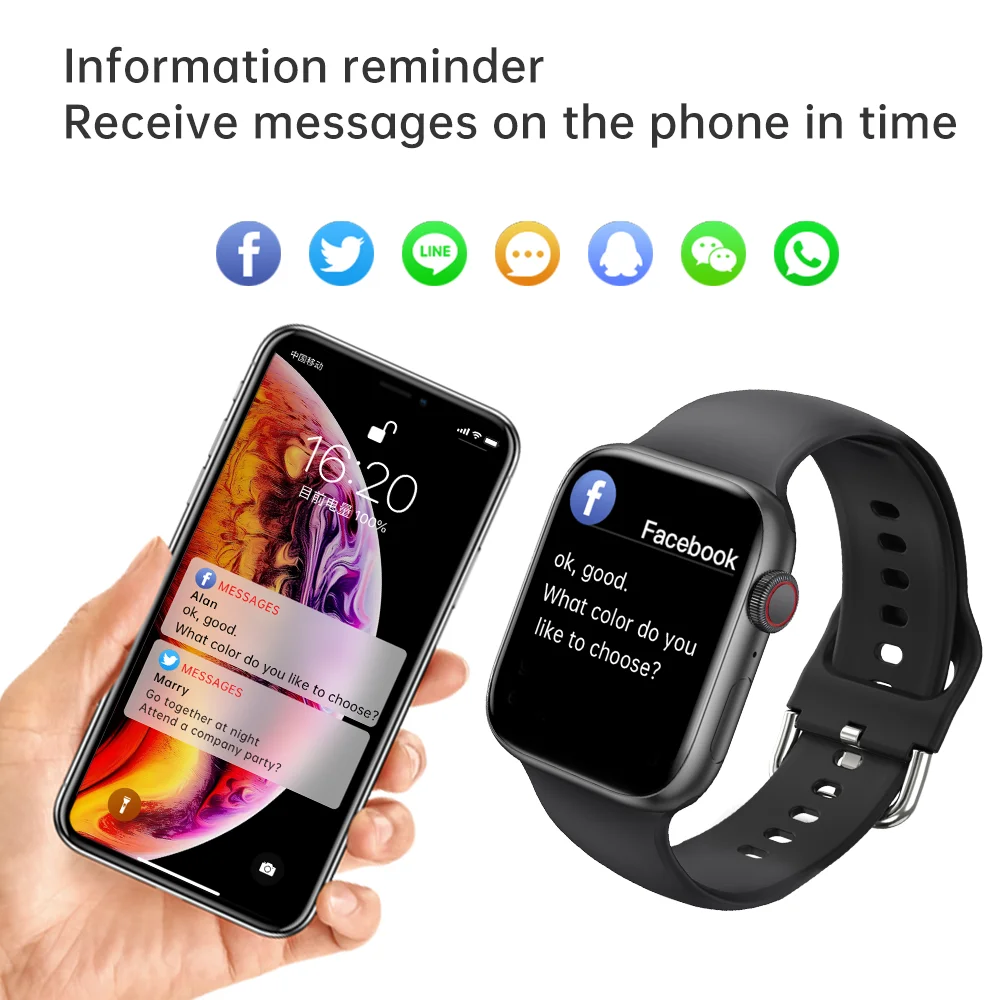 Мужские Смарт-часы T800 2021 дюйма Bluetooth IWO 13 pro series 6 полный экран 1 72 | Электроника
