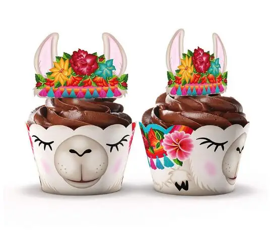 24 шт. (12 оберток + 12 верхней части) лиса альпака кролик Рождественский олень