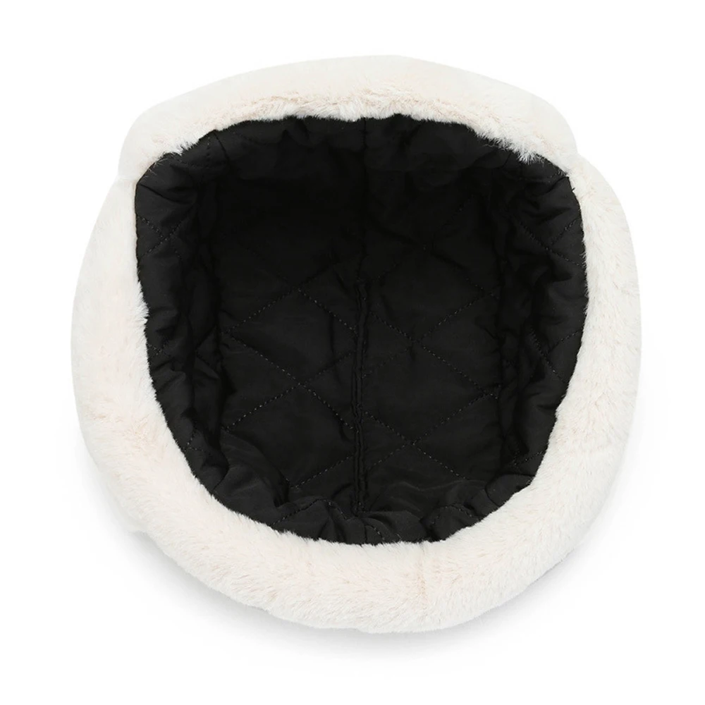 

2021 Winter Unisex Cycling Ski Hat Warm Earmuffs Thicken Plush Ear-flapped Hat Faux Fur Windproof Cap Russian Bomber Hat