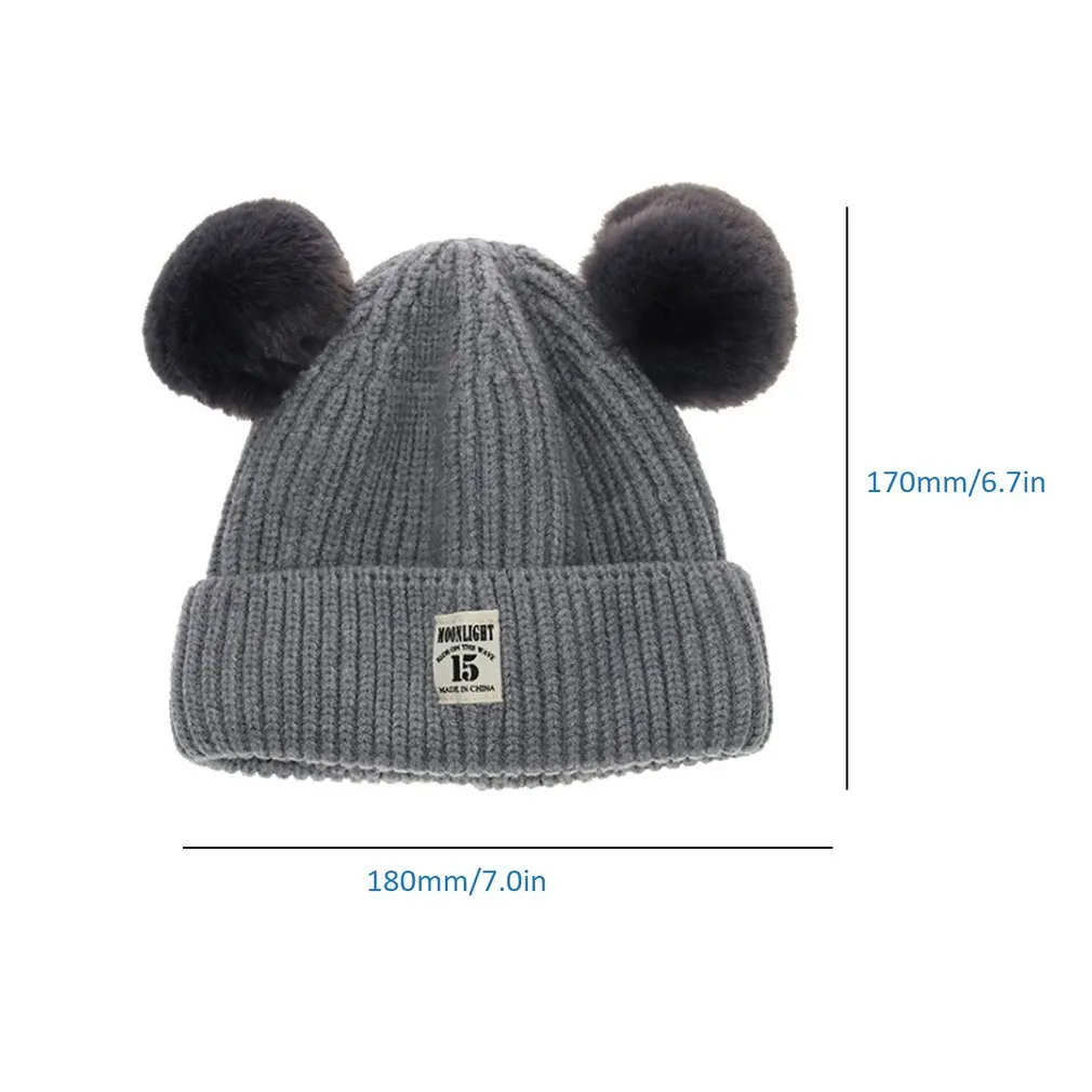 Зимние вязаные детские шляпы 2018 для мальчиков и девочек Милые однотонные шляпа с