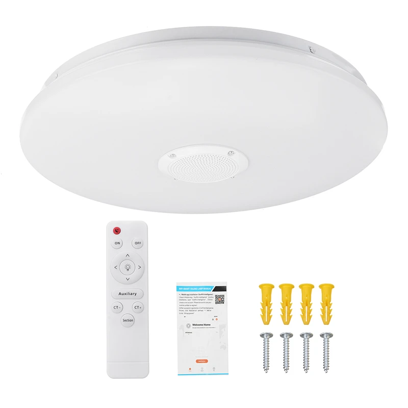 

120W RGB Dimmable WIFI Music Ceiling Lamp Remote Control Ceiling Lights AC85-265V for Home Bluetooth Speaker Lighting Fixture