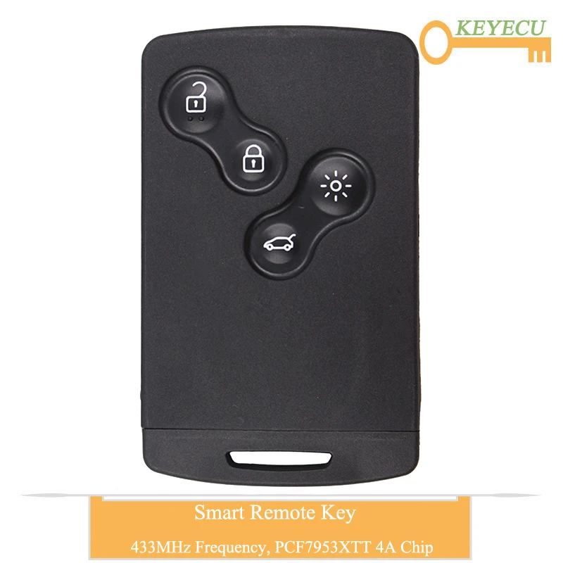 KEYECU смарт карта дистанционного управления автомобильный ключ для Renault Clio 4 Clio4