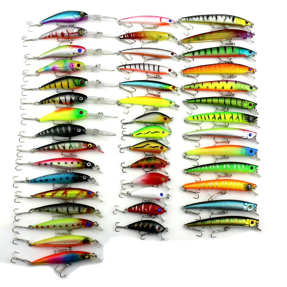 

2017 Minnow YUZI 43pcs/lot Fly Fishing Lure Set China Hard Bait Jia Lure Wobbler Carp 6 Models Fishing Tackle wholesale