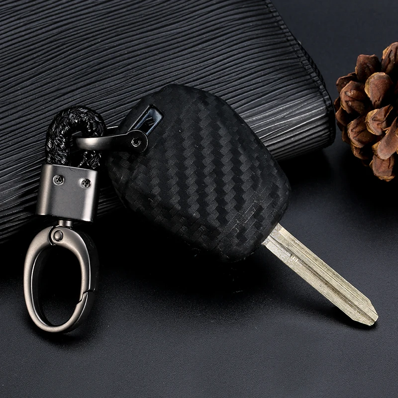 2 Buttons New Carbon Fiber Silica Gel Remote Car Key Case Shell For Isuzu D-Max TOY43 MUX Mu-x Truck Auto Cover Accessories | Автомобили и