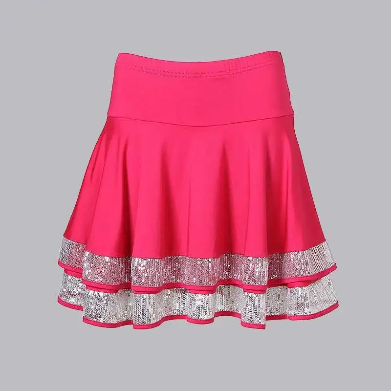 

New Latin Dance Skirt For Women double Design skirts Dance Costumes Adult Latin Ballroom Practice Skirts Performamnce Dancewear