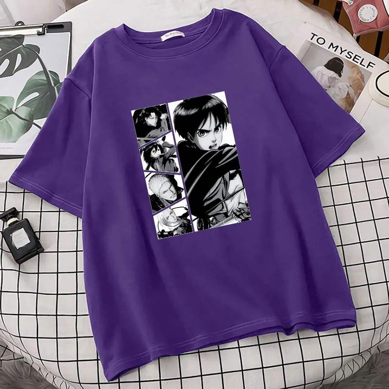 

Обувь для косплея по аниме «атака на Титанов» с принтом в виде больших размеров повседневные хлопковые топы, футболки с коротким рукавом, ко...