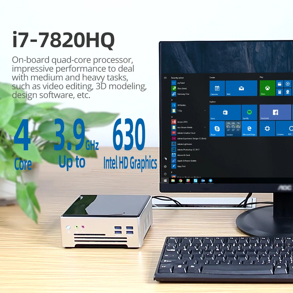 Мини-ПК Intel Core i7 10750H 6 ядер до 5 0 ГГц 8 Гб 16 DDR4 512 ГБ ТБ M.2 SSD WiFi 4K 60 Гц Gigabit Ethernet Windows 10 |