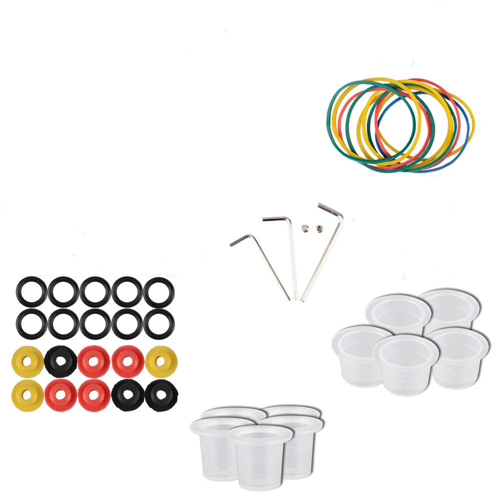 Полный набор для татуировок 1 Катушка пистолеты 6 цветов наборы черных пигментов