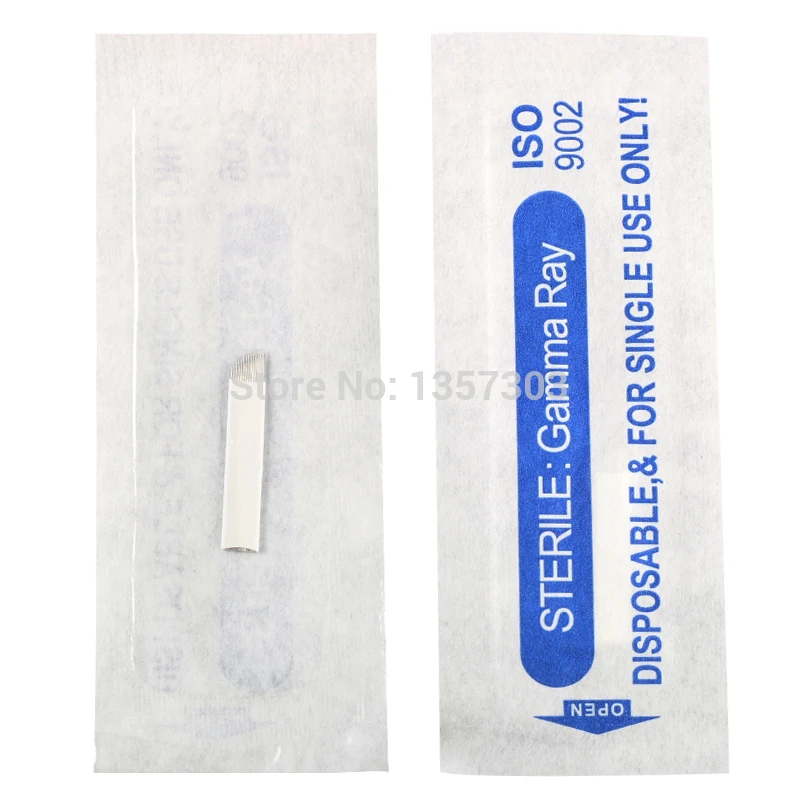 20 шт./лот Перманентный макияж для бровей татуаж конические лезвия 14 игл ручка