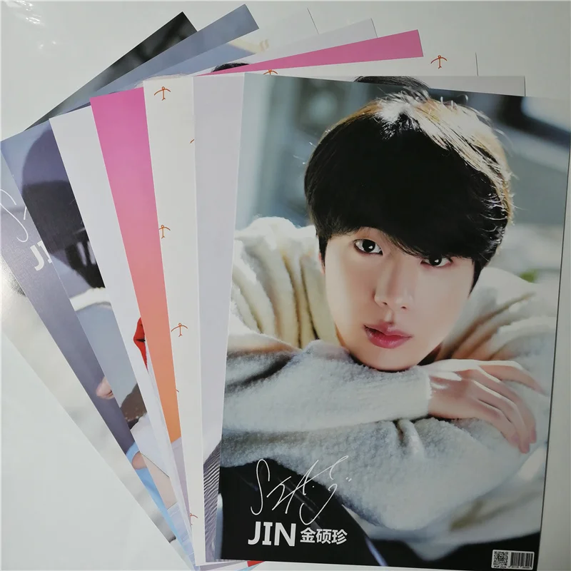 8 *(42x29 см) Новые плакаты Bangtan Boys Kim Seok Jin наклейки на стену подарки KPOP постеры Eat | Дом