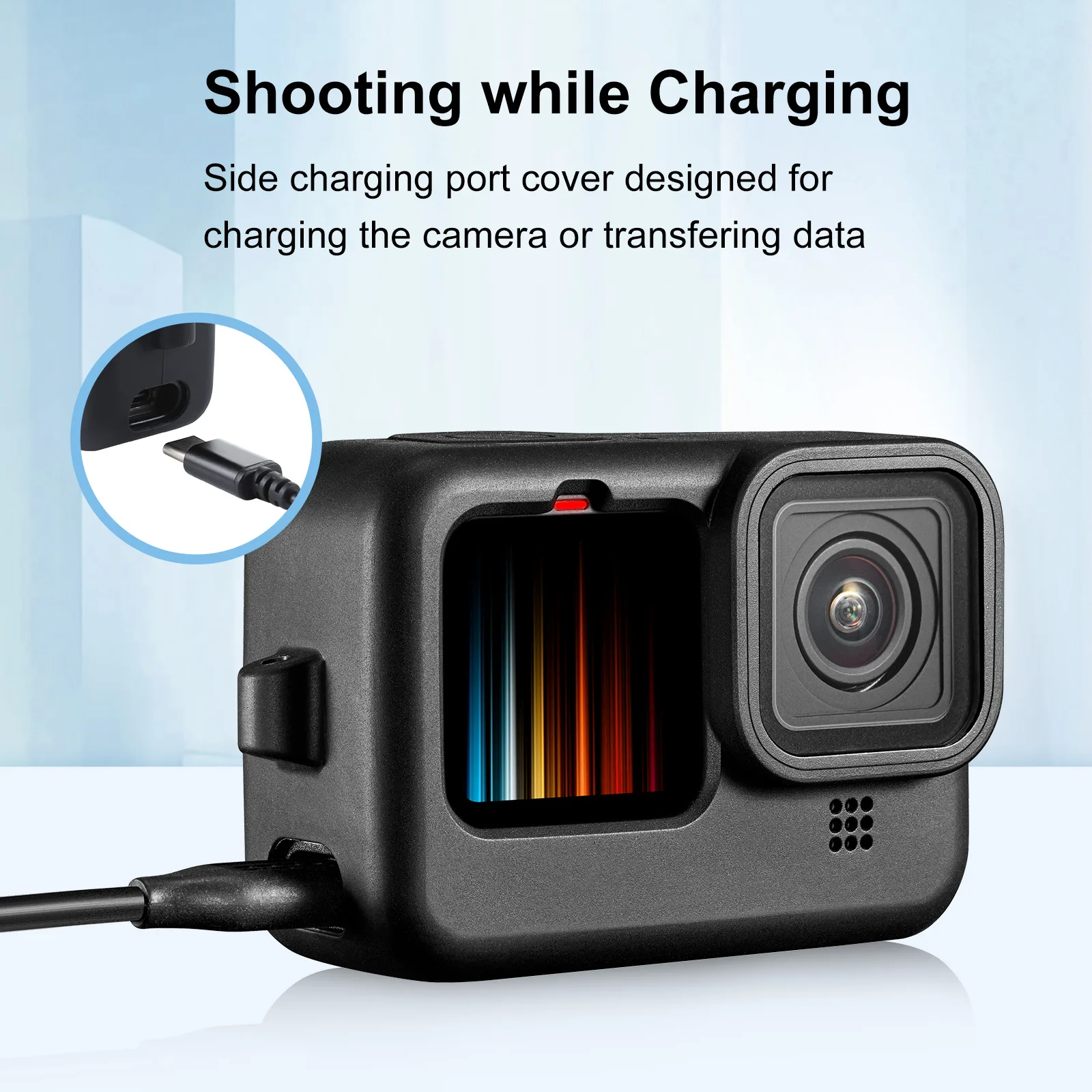 Silicone Housing Case Lens Cap Cover Battery Side Lid for Gopro Hero10 9 Black Action Camera Accessories Kit Go Pro 10 | Электроника