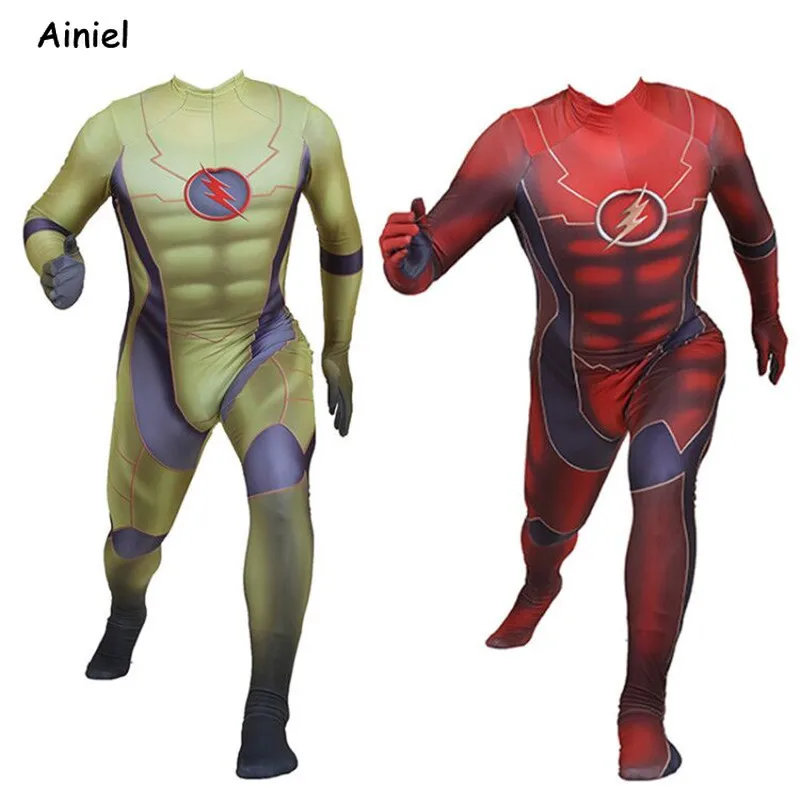 Костюм для косплея с эффектом вспышки сезон 4 зеленый костюм вспышкой Красный