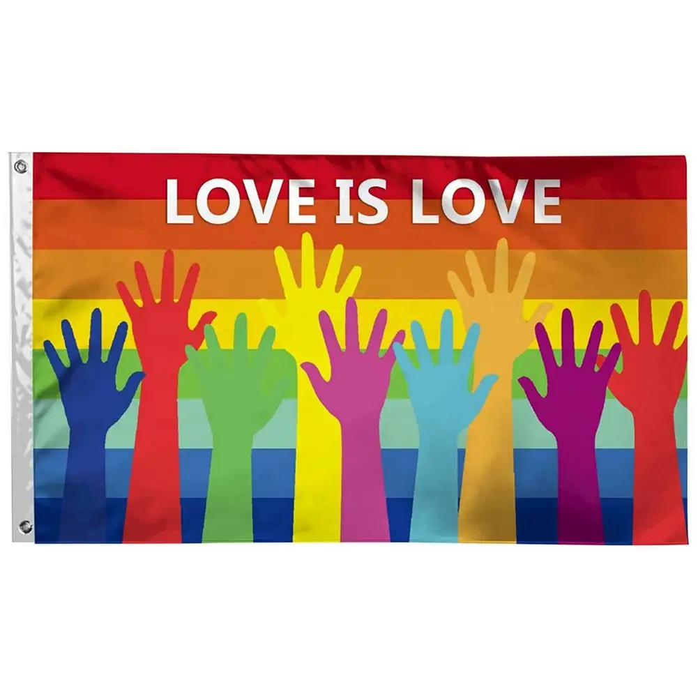 3x5 футов 2 люверса креативный Радужный Флаг ЛГБТ флаг мира прогрессивное гордость