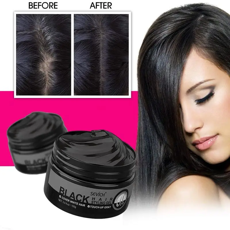 

Black Dyed Hair Mud Disposable Dyeing Cream To Cover Black Hair Hair Long-term Mud Dyed Of White Hair To Use Gray O9I2