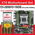 Материнская плата JINGSHA X79 LGA 2011 Combo xeon e5 2650 v2 CPU set 16 ГБ = 4X4 ГБ DDR3 ОЗУ 1600 МГц DDR3 ECC REG SATA3 четыре канала