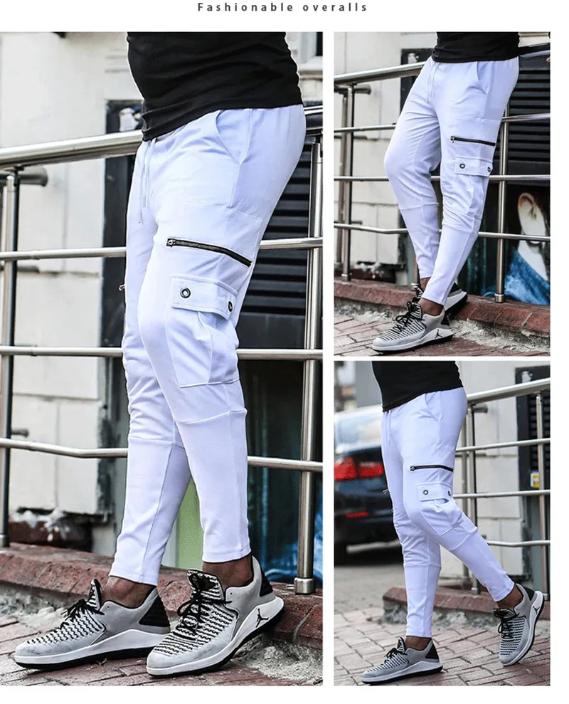 

Men Korean Fashion Multi - Color New Leisure Small - Foot Slim Body - Fitting Fitness Pants