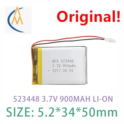 

UFX 523448 3,7 V 900mAh очиститель воздуха Bluetooth аудио с защитной платой Bluetooth гарнитура со светодиодной подсветкой