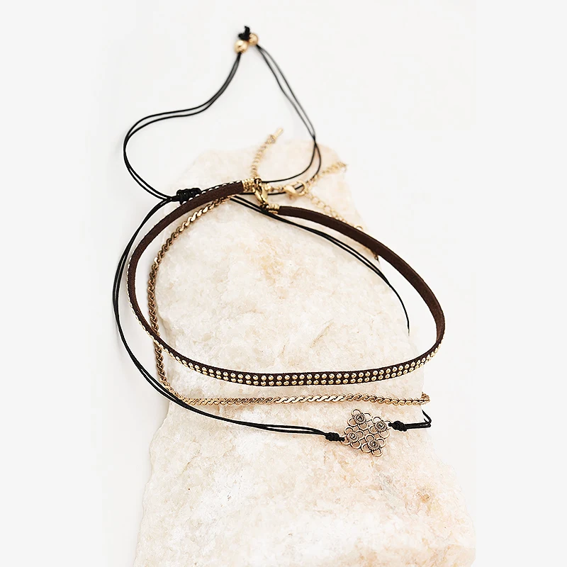 Fever & Free многослойное античное золотистое колье чокер для красивых женщин