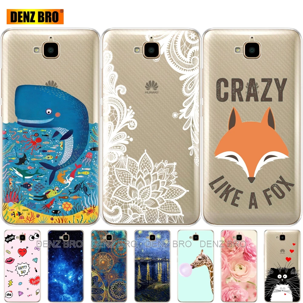 Силиконовый чехол для телефона Huawei Honor 4C Pro чехлы из мягкого тпу накладка Y6 2015 с