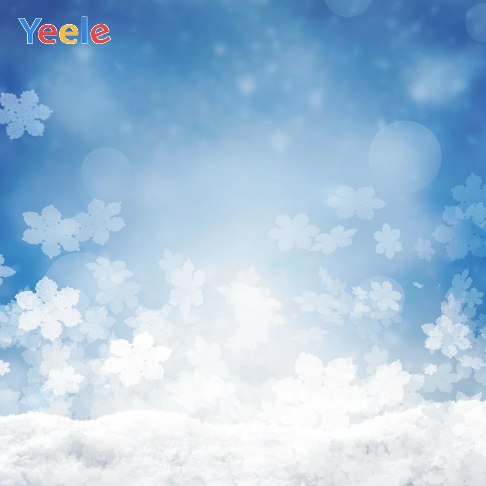 Yeele зимние фотофоны Bokeh огни Снежинка декорация фоны для фотосъемки