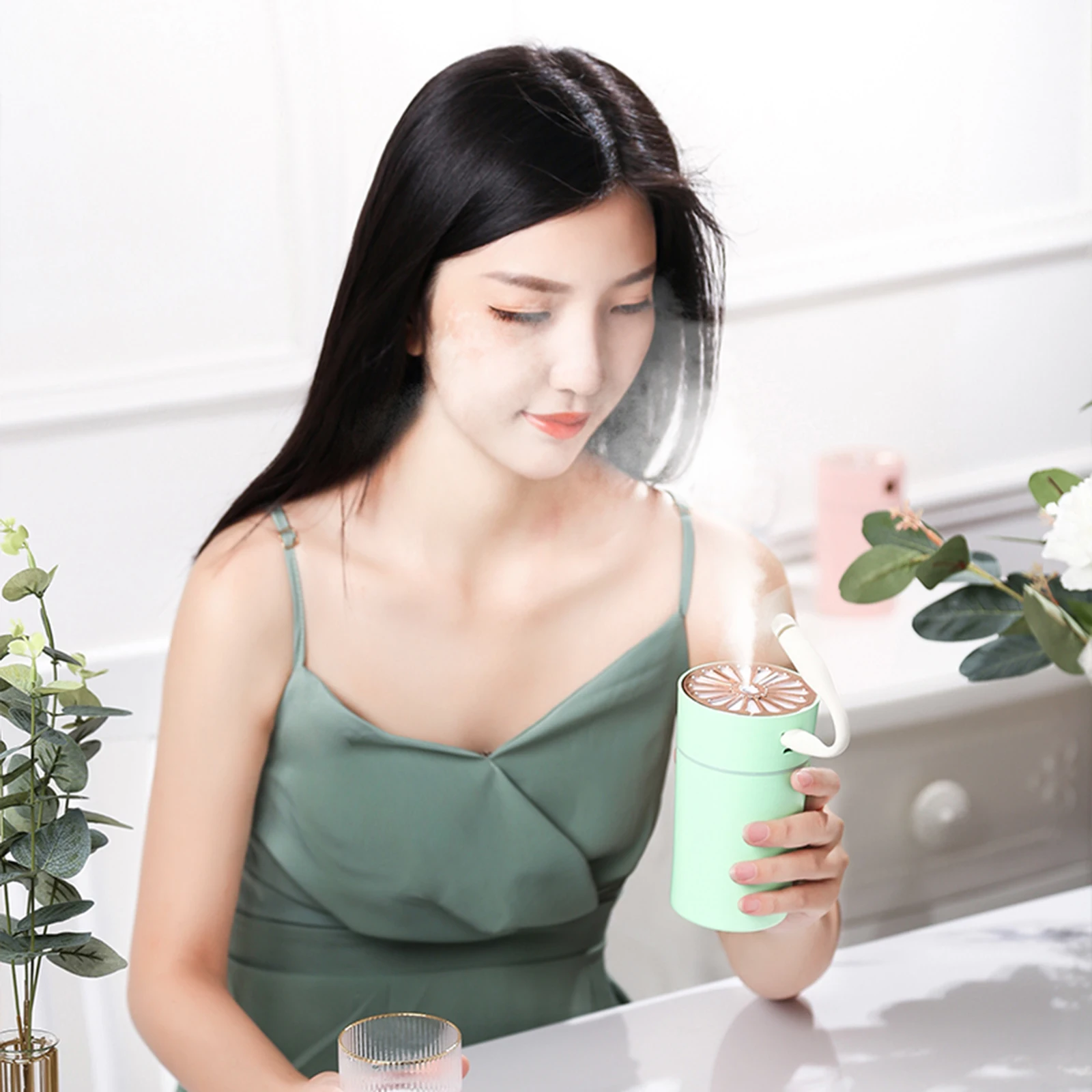 

Rechargeable Humidifier USB Desktop Humidifier Portable Green Humidifier For Home Office