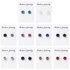 Серьги-гвоздики унисекс из сплава, бриллианты, круглые магнитные серьги без пирсинга, ювелирные изделия в стиле панк, подарки для мужчин и женщин