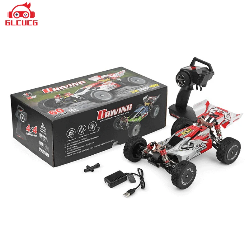 

GLCUCG Toys 2.4G Racing RC Car Competition 60 km/h Metal Chassis 4wd Electric RC Formula Car Remote Control Toys for Children