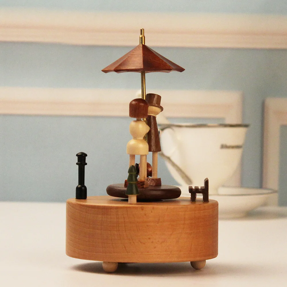 Восхитительная деревянная музыкальная шкатулка ручной работы для влюбленных