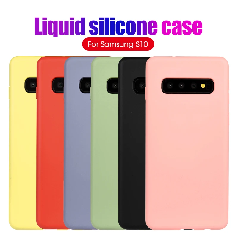 Оригинальный жидкий силиконовый чехол карамельного цвета для телефона Samsung Galaxy