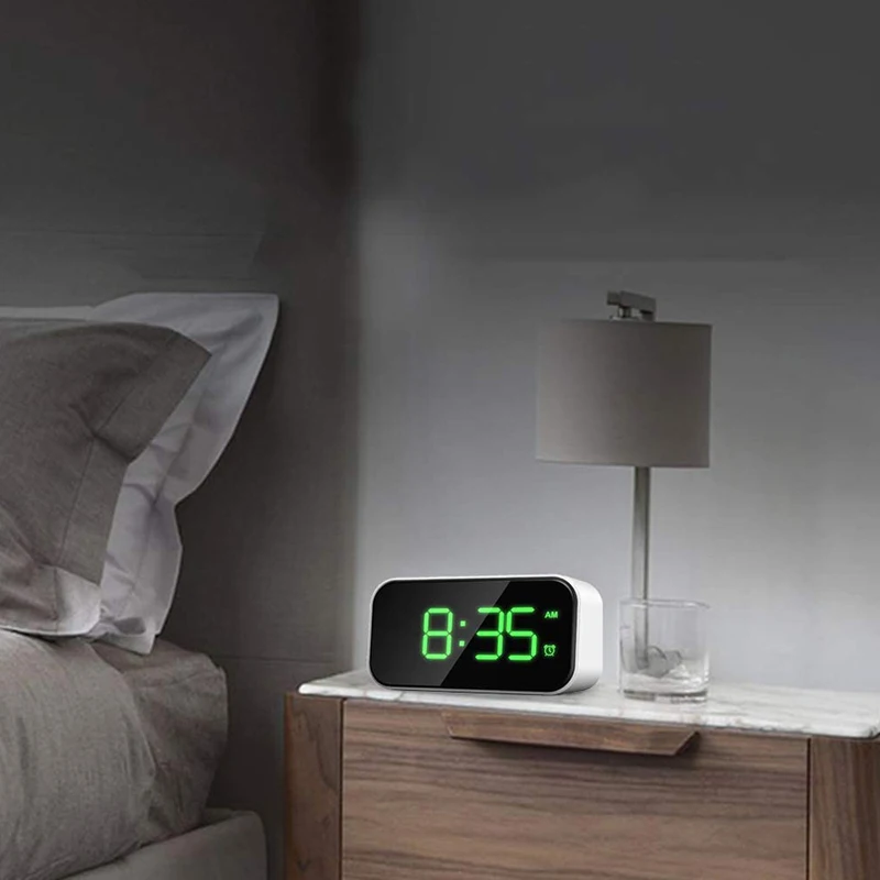 Светодиодный Будильник с простым управлением простое Повтор сигнала