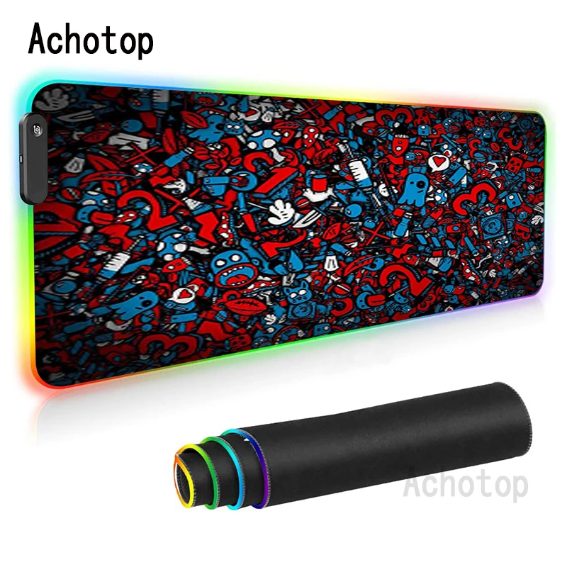 

Graffiti Gaming Mouse Pad Large Mouse Pad Gamer Computer Mousepad RGB Mouse Mat Anime Mause Pad Laptop Keyboard Desk Mat XXL XL