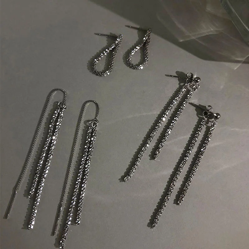 Серьги-подвески женские из серебра 925 пробы с гипсофилой | Украшения и аксессуары