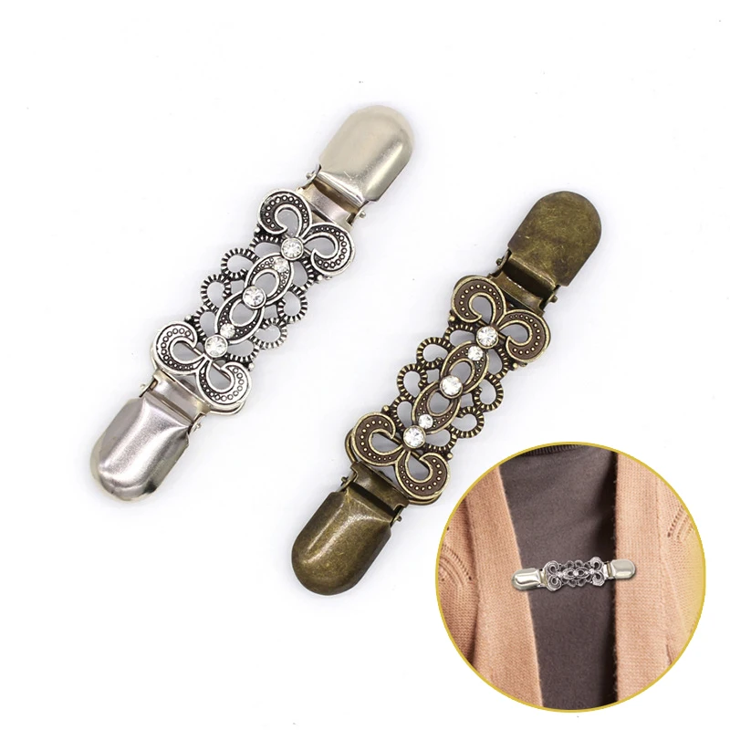 Винтажный зажим для кардигана женщин свитер блузка шаль зажимы рубашки воротник