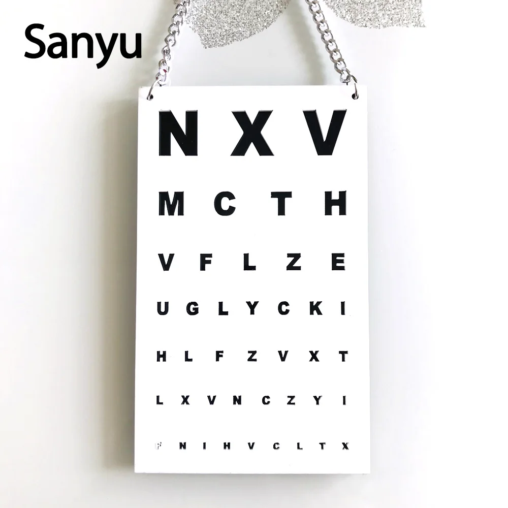 Новая мода продолговатая визуальная схема белая акриловая подвеска ожерелье