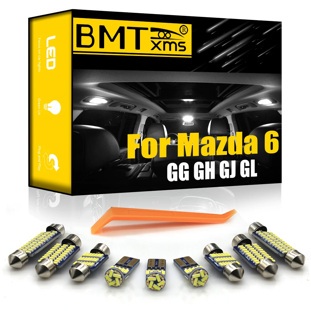 BMTxms Canbus для Mazda 6 GG GH GJ GL седан люк 2003 2020 Автомобильный светодиодный интерьер