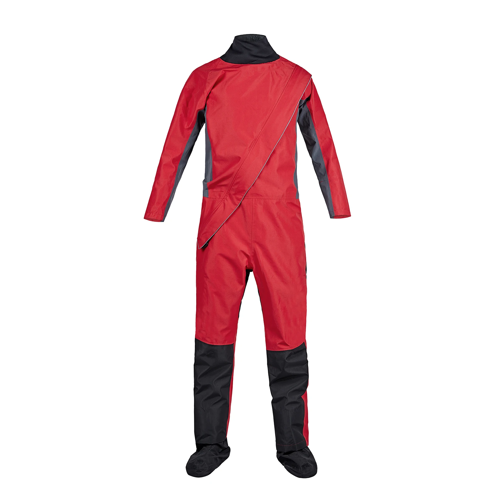 

Men's Kayaking Dry Suit Surfing Fly Fishing Three-Layer Waterproof Fabric Neoprene Cuffs And Neckline One Pieces Drysuit DM721