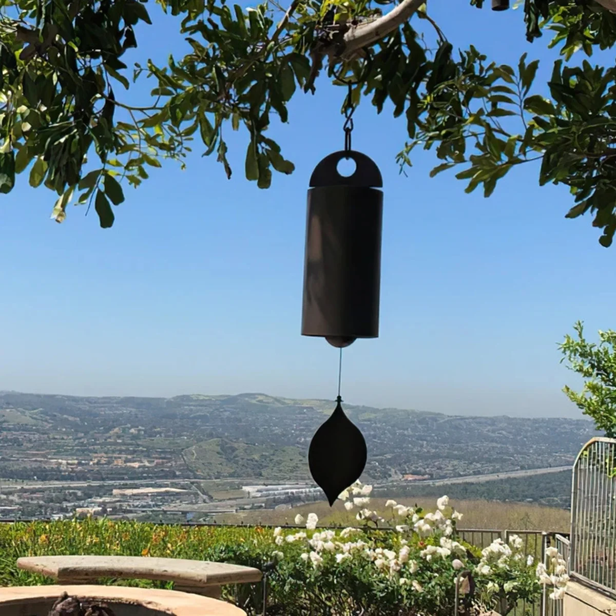 Campanilla de viento de Metal, campana de serenidad de resonancia profunda para exteriores, decoraci&oacute;n de jard&iacute;n y patio-2