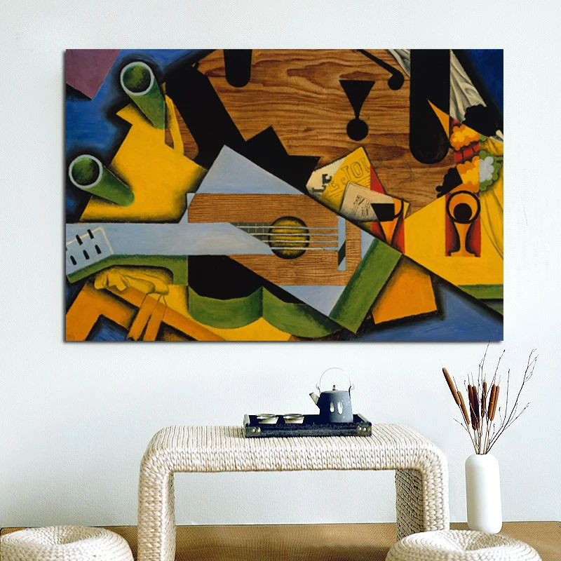 

Juan Gris Poster Vintage Canvas Painting Prints Living Room Home Decoration Modern Wall Art Oil Painting Posters Picture ArtworK