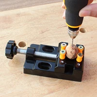 1 pcs mini table vise clamp diy carved woodworking fixure tool multipurpose aluminum alloy flat plier adjustable jaw bench clips