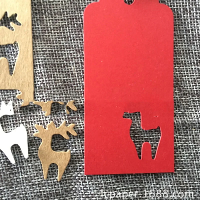 100 шт. рождественский подарок крафт бумага бирки бумажные снежинка лось