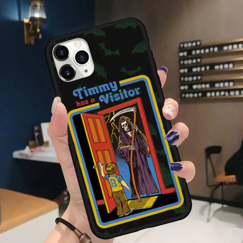 

Halloween bat horror Phone Cases for iPhone 11 12 pro XS MAX 8 7 6 6S Plus X 5S SE 2020 XR Soft silicone