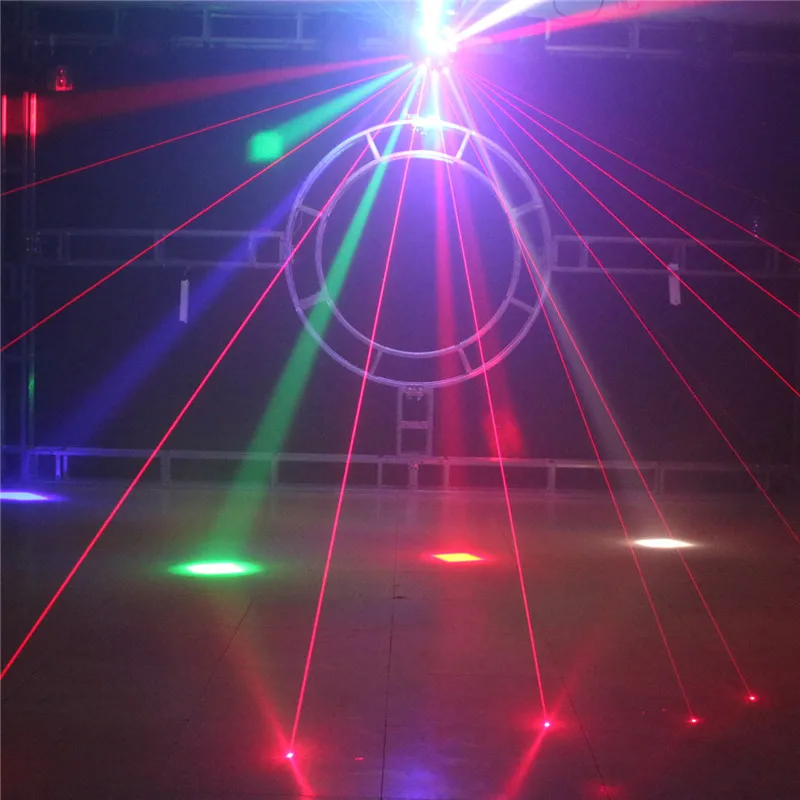 Лазерный Стробоскоп 3 в 1 светодиодный сценический RGB светильник с движущейся