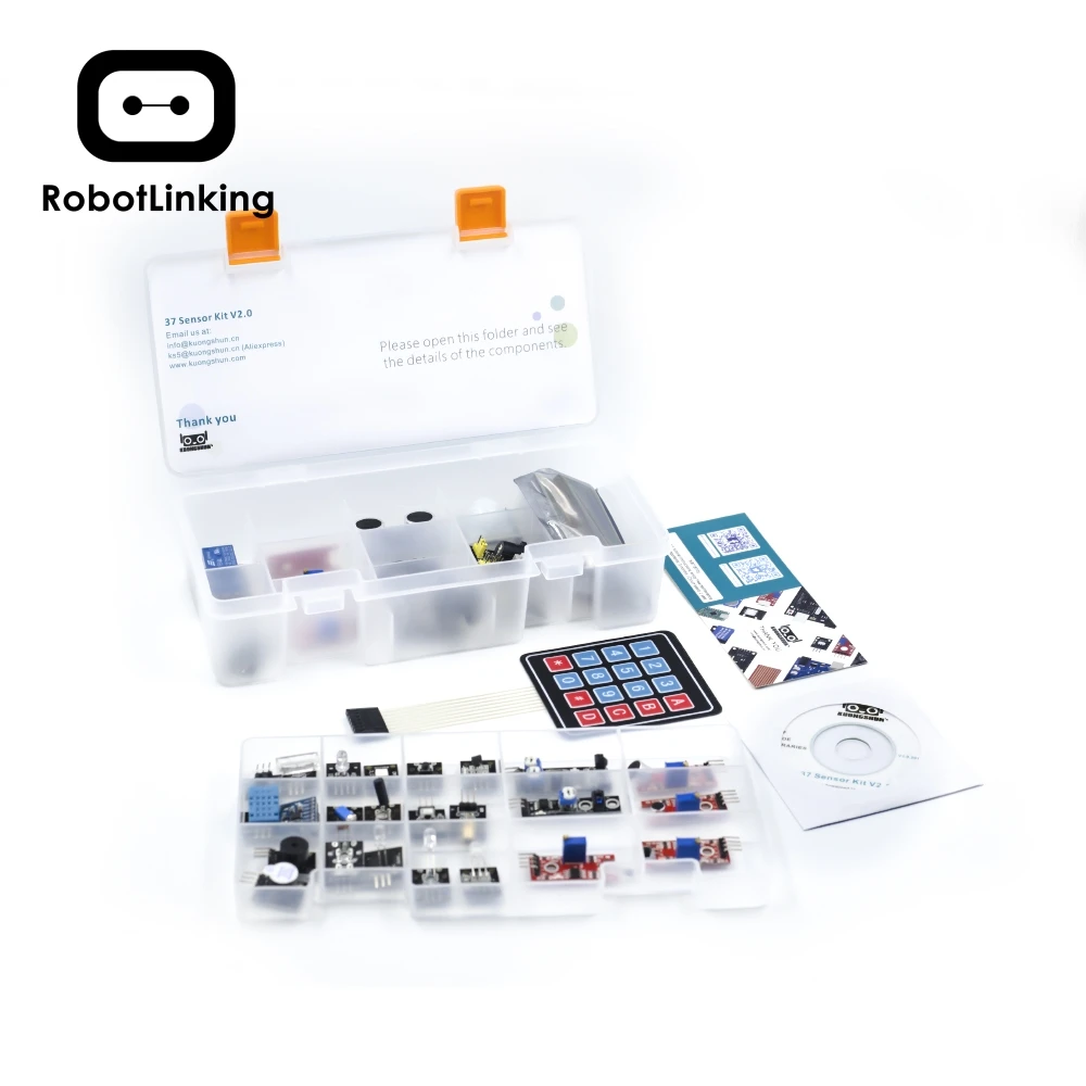 KUONGSHUN 37 в 1 комплект датчиков коробки/37 комплект датчиков для Arduino высокого качества v2.0