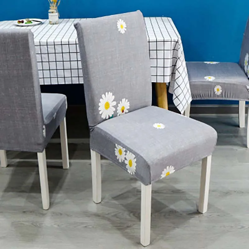 

New Stretch Chair Cover Spandex Elastic Geometric Seat Slipcover on for Furniture Dining Room Wedding Banquet Decor Chair Covers