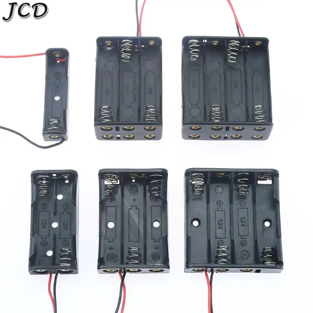 JCD 1x 2x 3x 4x 6x 8x AAA контейнер для батарей чехол коробка хранения ячеек + Кабельный