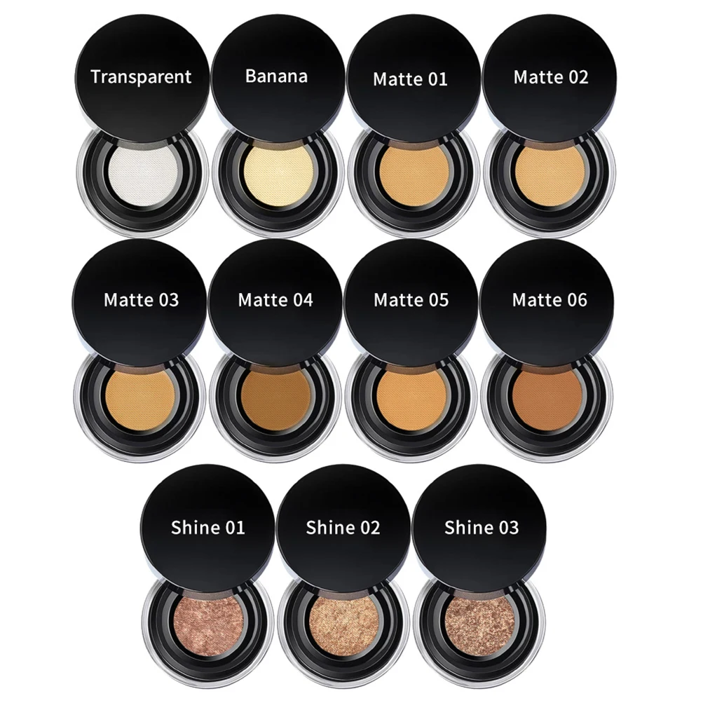 

11 Color Round Set Makeup Loose Powder Oil Control Makeup Private Label Custom